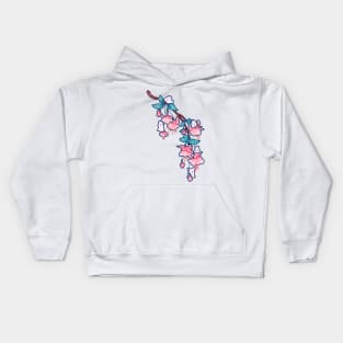 Fuchsia Bunnies Kids Hoodie